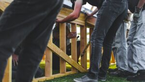 Wooden deck